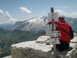 Na szczycie Piz Boe (3152 m.n.p.m.) - Włoskie Dolomity (2012)