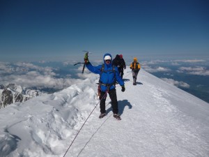 Na szczycie Mont Blanc (4810 m.n.p.m.)  26.06.2013