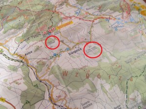 Fragment mapy turystycznej terenu Gór Sowich (fot. Danny Williams)